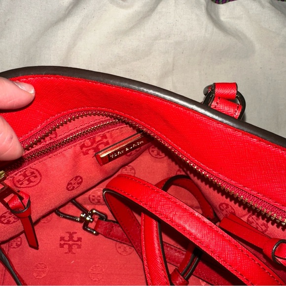 Red Tory Burch Women's two way Handbag - Picture 7 of 10